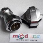 Waterproof connector 16 pin for led