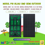 PANEL MODUL P10 HIJAU SMD SEMI OUTDOOR / INDOOR MERK MEIYAD